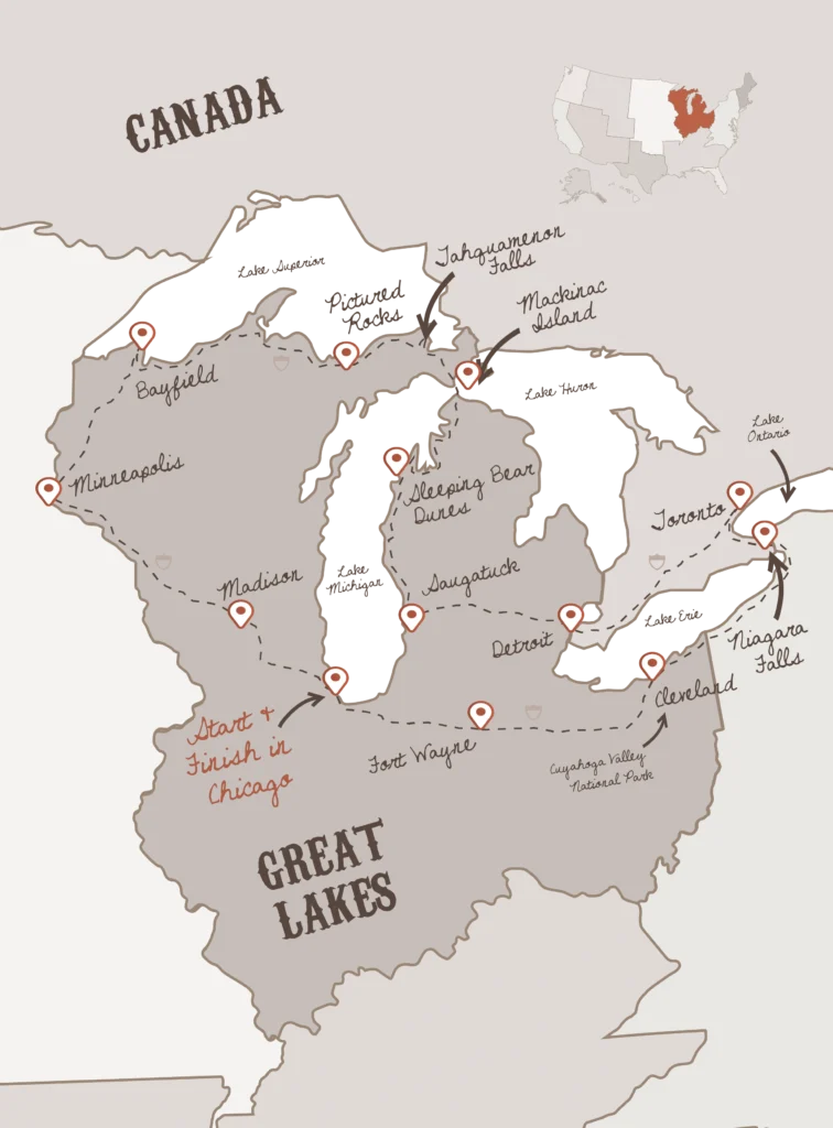 Ultimate Great Lakes route with The American Road Trip Company